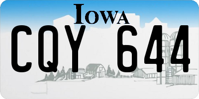 IA license plate CQY644