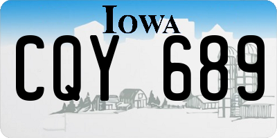 IA license plate CQY689