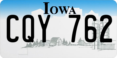IA license plate CQY762