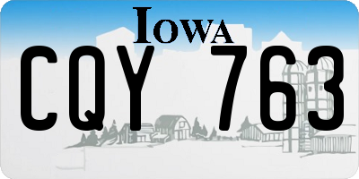 IA license plate CQY763