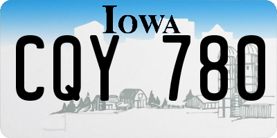 IA license plate CQY780