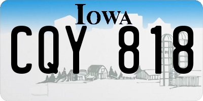IA license plate CQY818