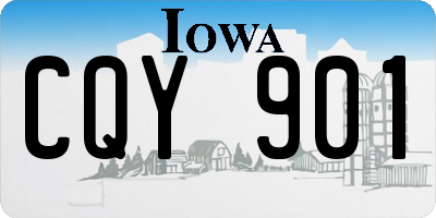 IA license plate CQY901