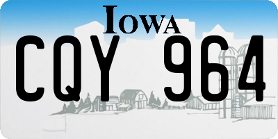 IA license plate CQY964