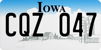 IA license plate CQZ047