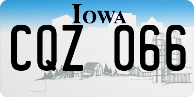IA license plate CQZ066