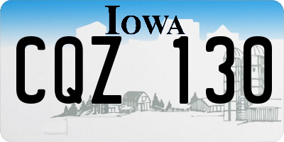 IA license plate CQZ130