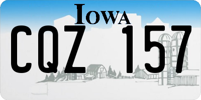 IA license plate CQZ157