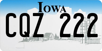 IA license plate CQZ222