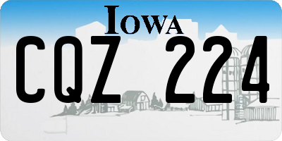 IA license plate CQZ224
