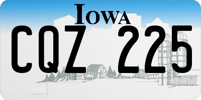 IA license plate CQZ225