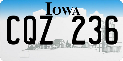 IA license plate CQZ236