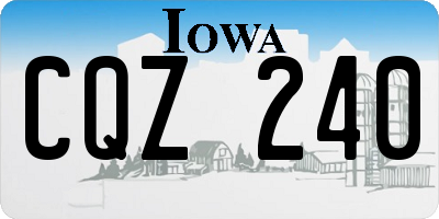 IA license plate CQZ240