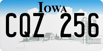 IA license plate CQZ256