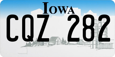 IA license plate CQZ282