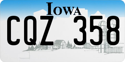 IA license plate CQZ358