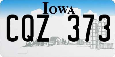IA license plate CQZ373