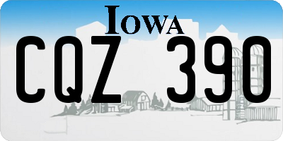 IA license plate CQZ390