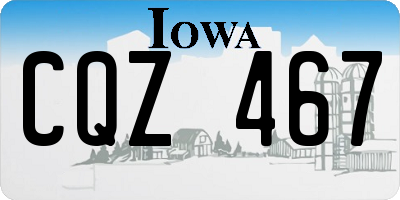 IA license plate CQZ467