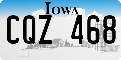 IA license plate CQZ468