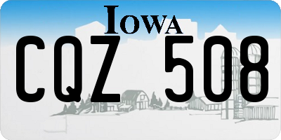 IA license plate CQZ508