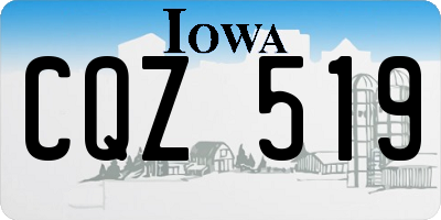 IA license plate CQZ519