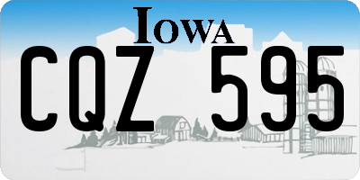 IA license plate CQZ595