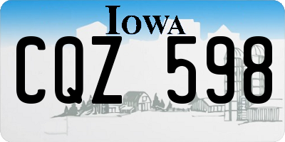 IA license plate CQZ598