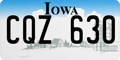 IA license plate CQZ630