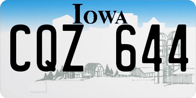 IA license plate CQZ644