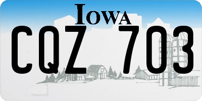 IA license plate CQZ703
