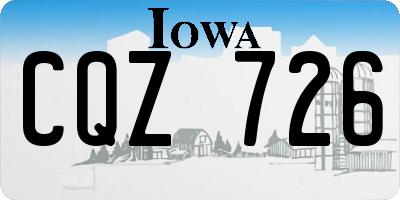 IA license plate CQZ726