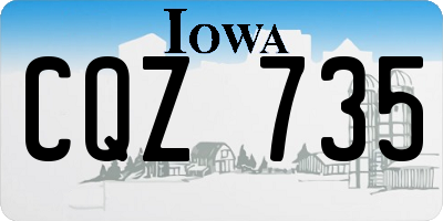 IA license plate CQZ735