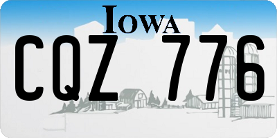 IA license plate CQZ776