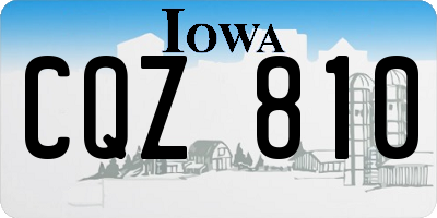 IA license plate CQZ810