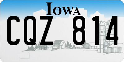 IA license plate CQZ814