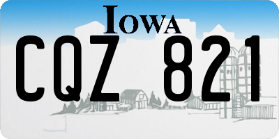 IA license plate CQZ821