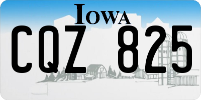 IA license plate CQZ825