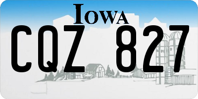 IA license plate CQZ827