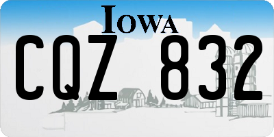 IA license plate CQZ832
