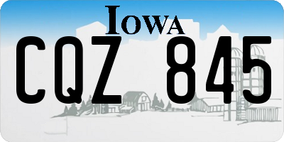 IA license plate CQZ845
