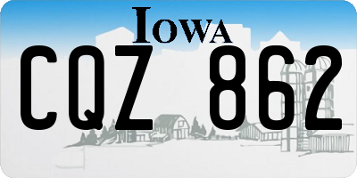 IA license plate CQZ862