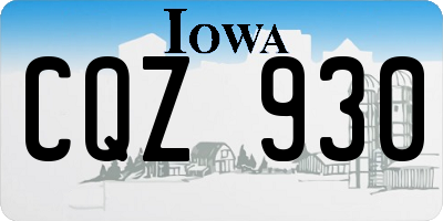 IA license plate CQZ930
