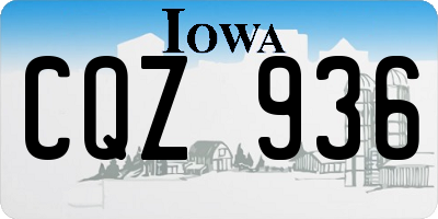 IA license plate CQZ936