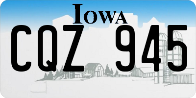 IA license plate CQZ945