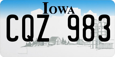 IA license plate CQZ983