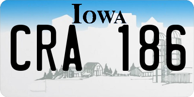IA license plate CRA186