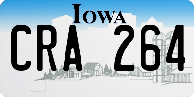 IA license plate CRA264