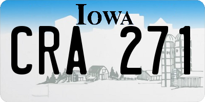 IA license plate CRA271