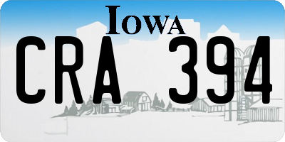 IA license plate CRA394